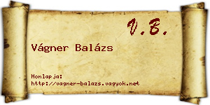 Vágner Balázs névjegykártya