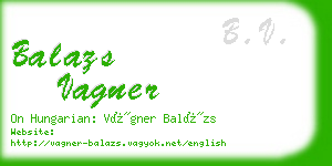 balazs vagner business card